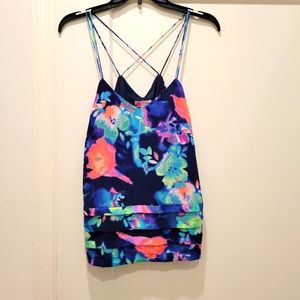 Candie's Size Medium Multi-Colored Cross Back Tanktop